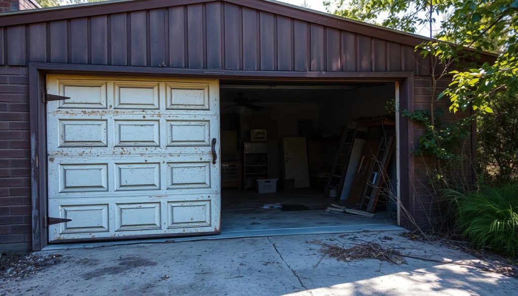 Garage door needs maintenance